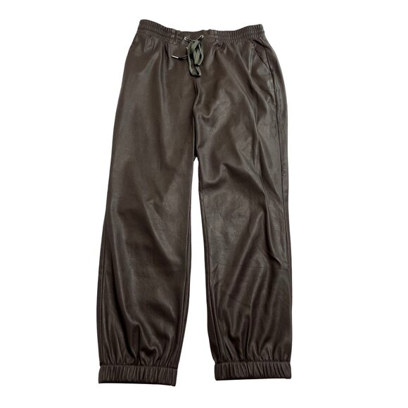 N:Philanthropy Scarlett Leather Jogger in Chocolate - Picture 1 of 5